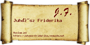 Juhász Friderika névjegykártya