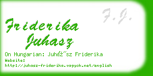 friderika juhasz business card